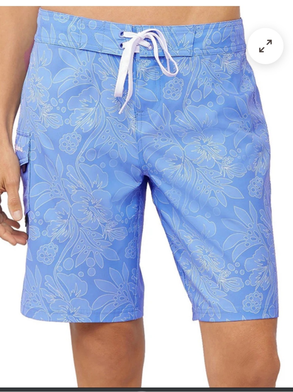 Maui Rippers Women’s Sky Blue Floral 9” Board Shorts with Drawstring